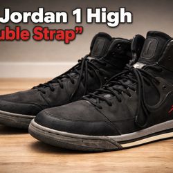 Air Jordan 1 High Double Strap Black Red Size 12 – No Box