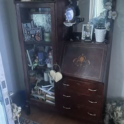 Antique Desk With Shelf