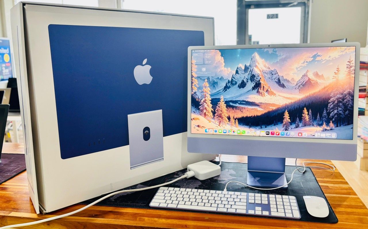 Apple iMac 24” M1 2021 8-CORE CPU 16GB RAM 1TB ~Purple with Matching Mouse/Keyboard!