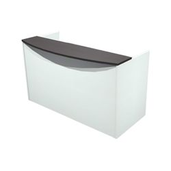 6 Foot Office Furniture Bow-Front Reception Desk 