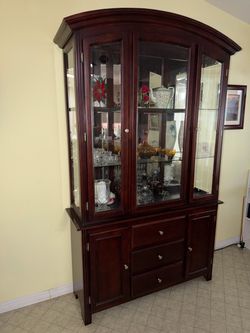 Cherry Wood China Cabinet