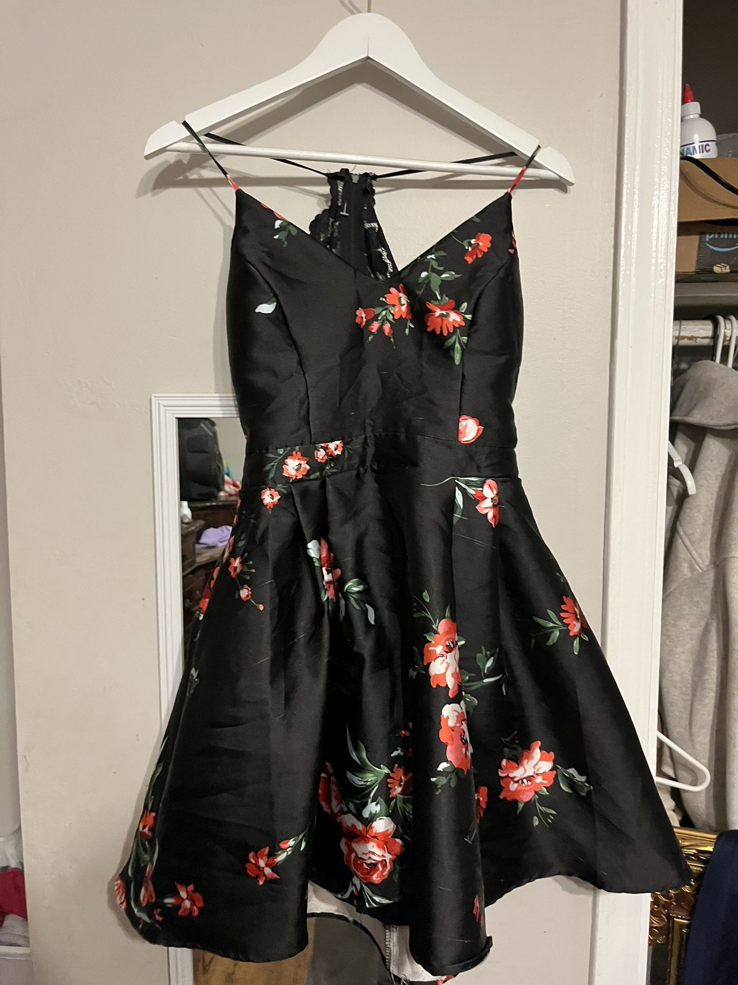 Black rose dress
