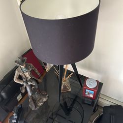 Black Lamp With Lampshade 