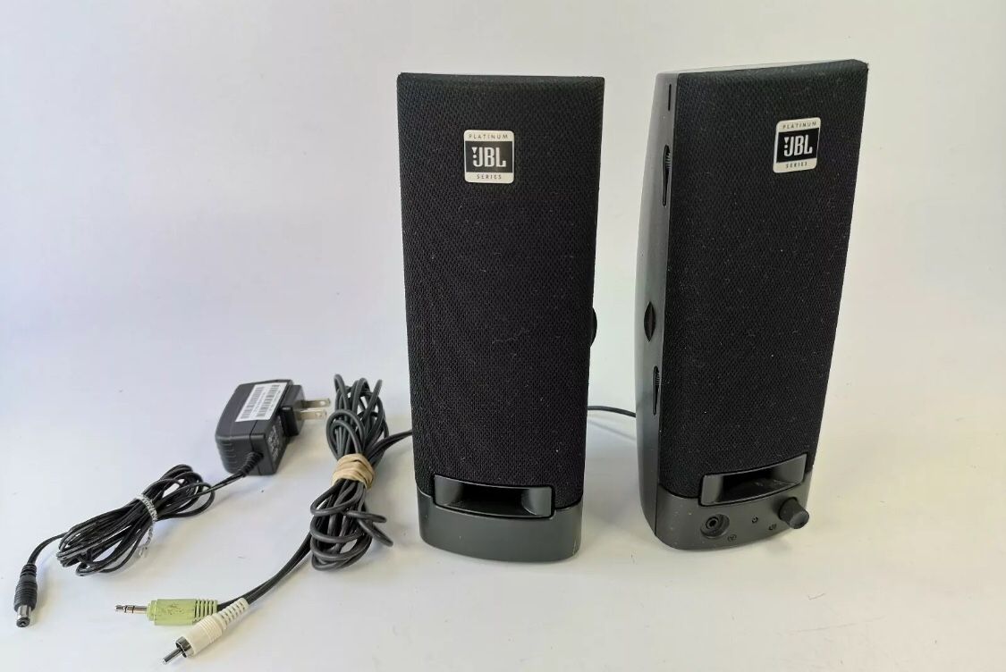 JBL Computer Speakers Platinum Series Black Dual with side hangers