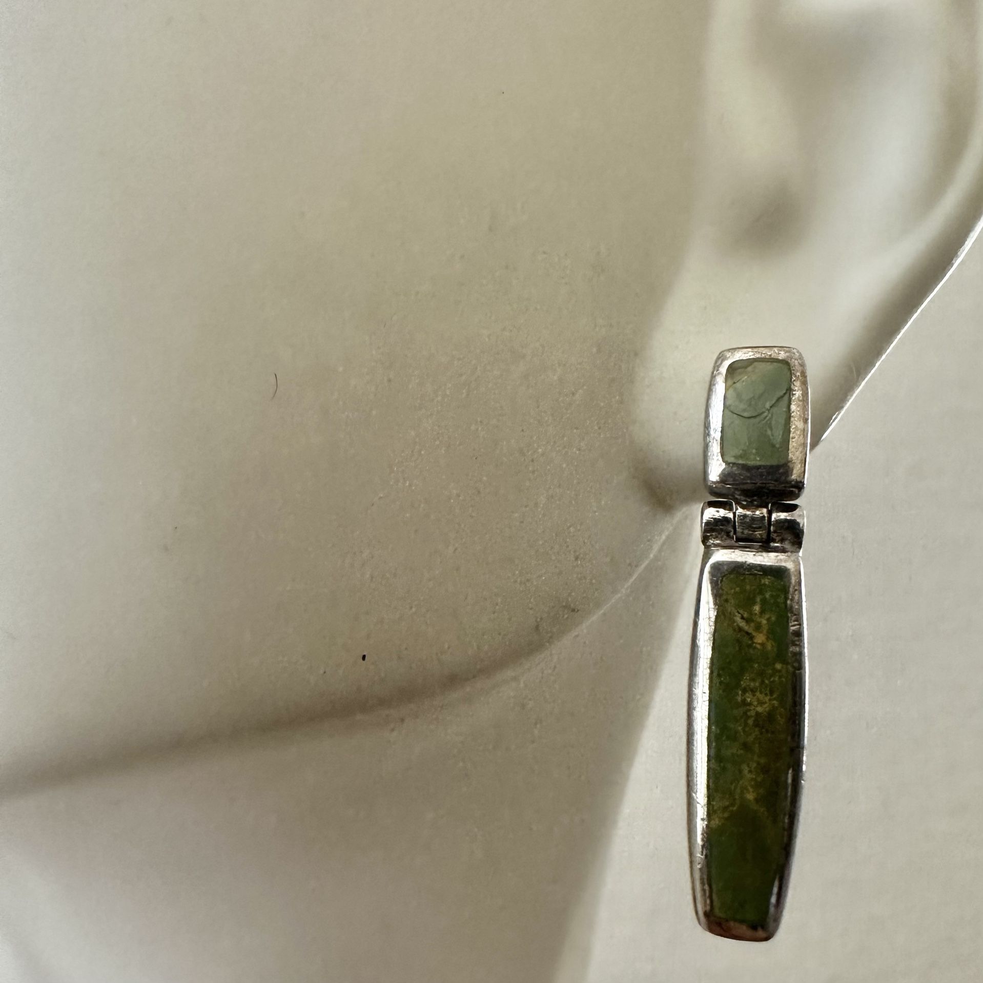 Sterling silver vintage Green turquoise earrings