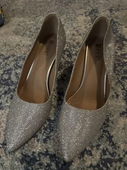 Sliver sparkle heels US women 10 shoe size 
