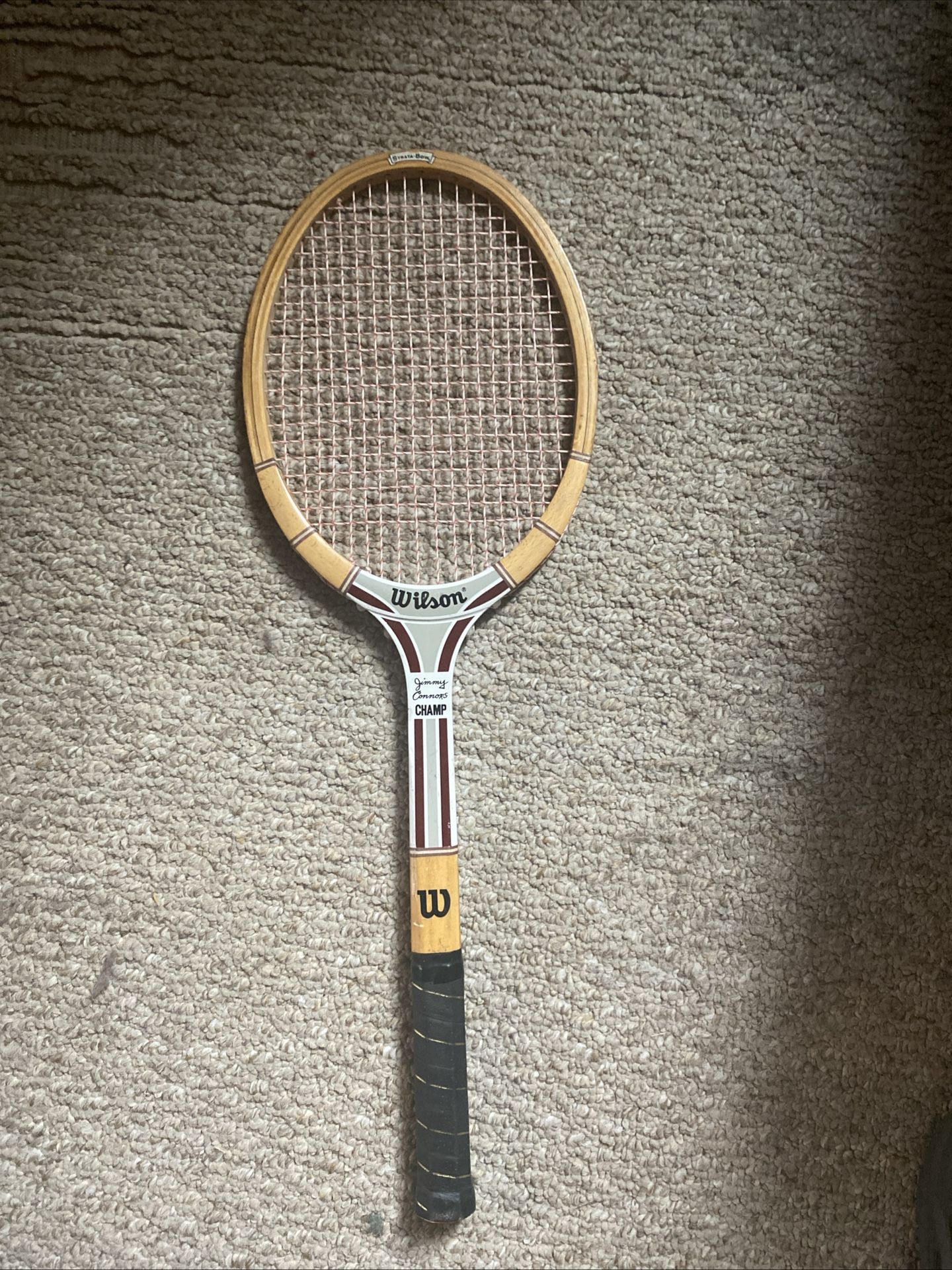 Vintage Wilson Jimmy Connors Champ Wooden Tennis Racket – Classic Collectible – 1970s
