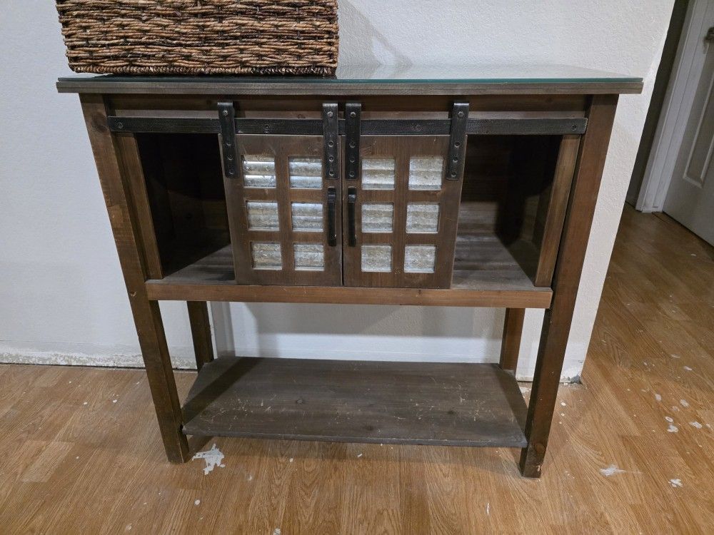Rustic Sliding Door Cabinet 