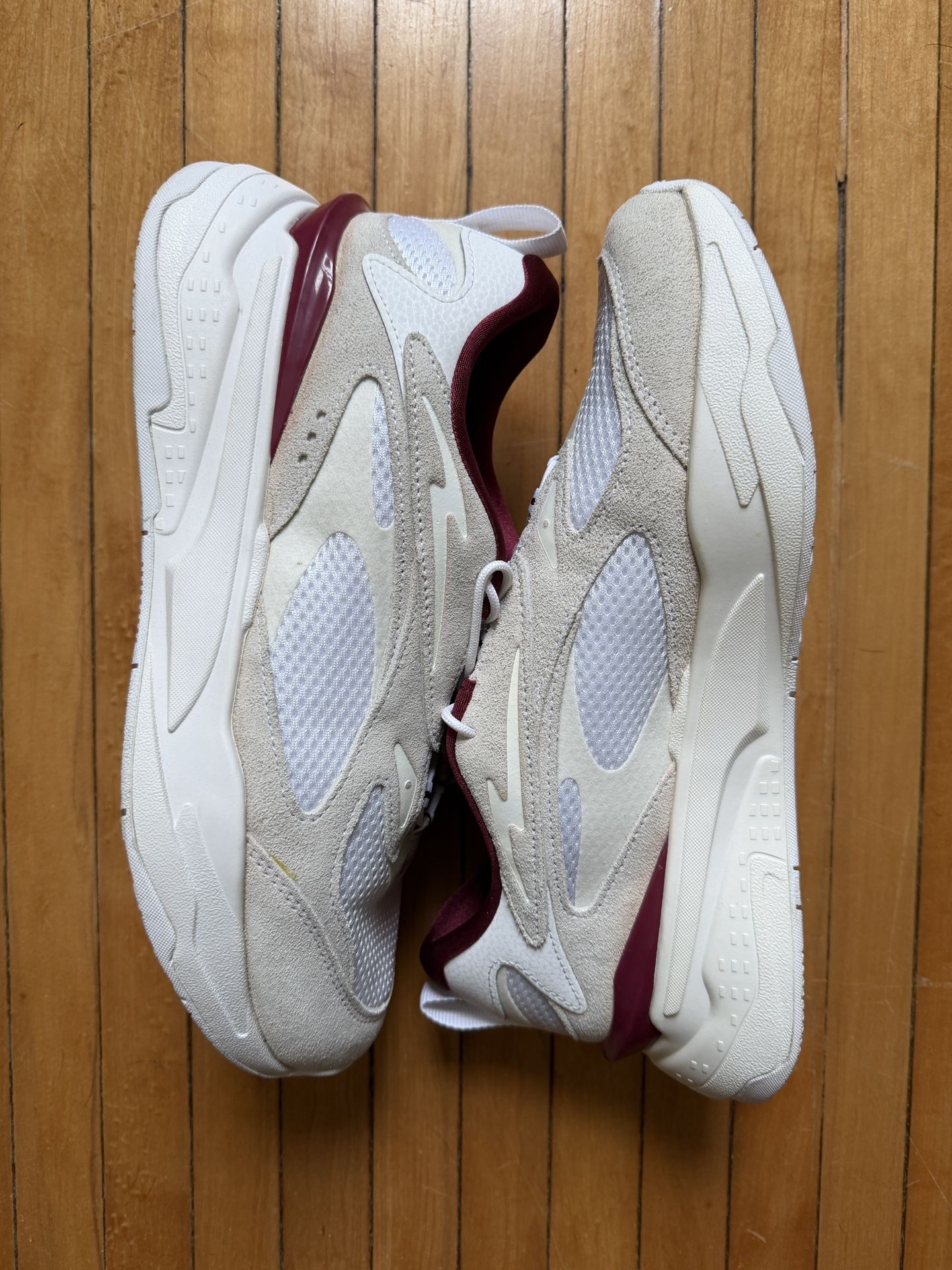 Puma x TMC RS-Fast “Status Symbol” White/Burgundy Mens Sneakers Sz. 10