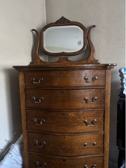 Antique Tiger eye dresser
