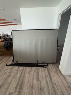 Queen sized box spring and metal bed frame