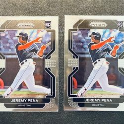 2022 Prizm Baseball Jeremy Pena RC Lot x 2 Astros 