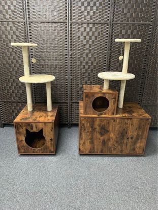 Cat Litter Box Enclosure With Cat Tree, On Sale