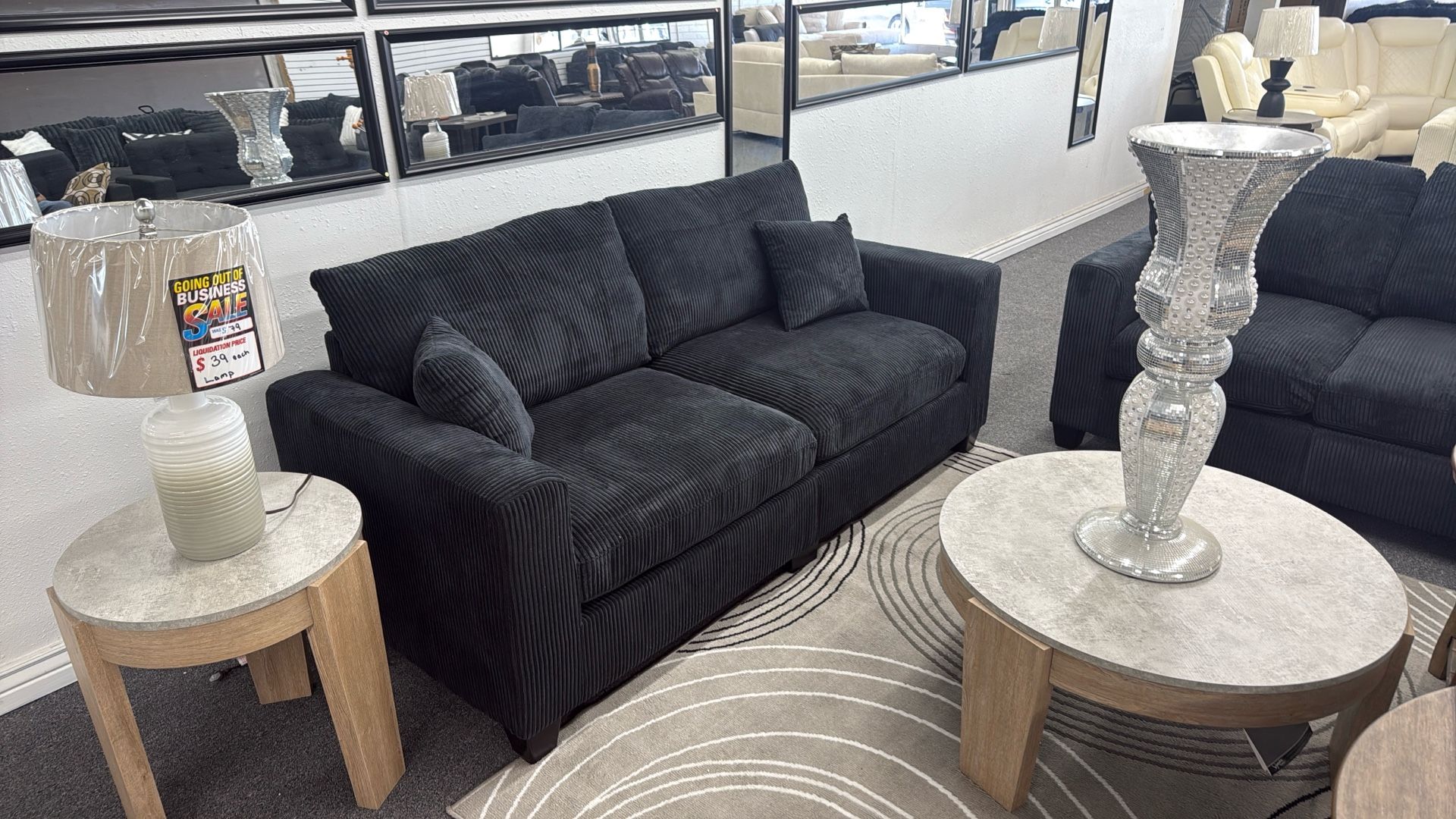 Black Sofa And Loveseat