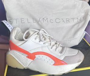 STELLA McCARTNEY women shoes Eclypse white and orange sneaker size EU 36