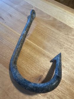 Large Vintage Fishing Hook – Heavy-Duty Metal