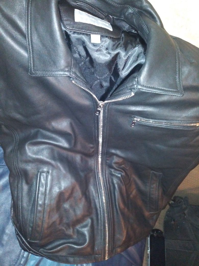 New Michael Kor leather jacket XL
