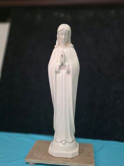 White Porcelain Virgin Mary Figurine