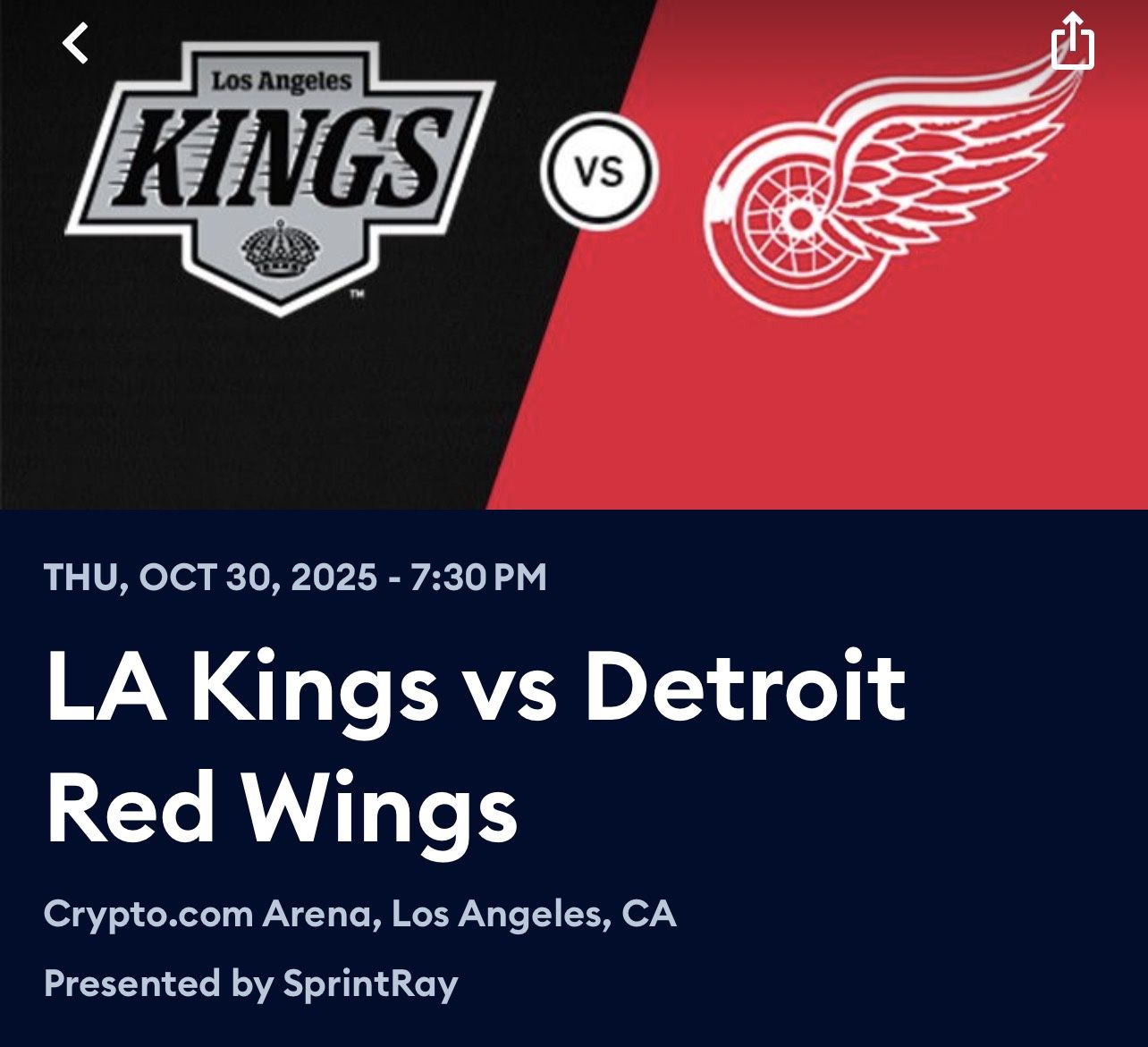 LA Kings Tickets $80 EACH