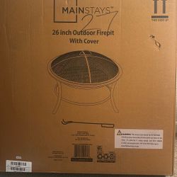 26 Inch Outdoor Fire pit With Cover