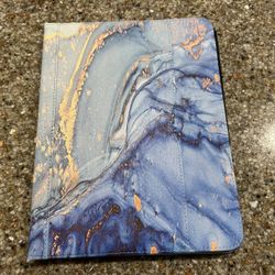 Case for iPad Pro 11 inch with Pencil Holder, Pocket Design for Women Men, Marble Blue 