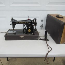 Modern Electric Deluxe Antique Sewing Machine-Made In Japan-Works!
