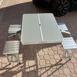 Portable Foldable Table Seats 4 