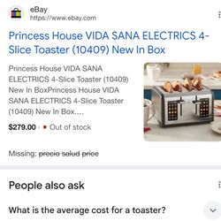 Toaster 4 Slices New