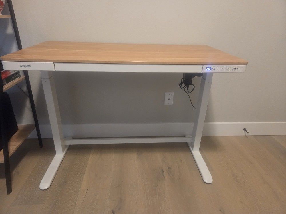 Electric Height Adjustable Desk With Drawer