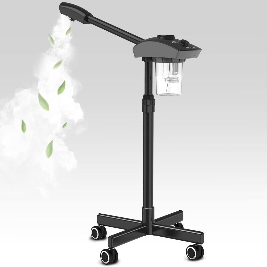 TASALON Ionic Facial Steamer, Professional Face Steamer for Facial, Esthetician Steamer for Face Spa and Salon Beauty, Hot Ionic Mist Face Steamer for