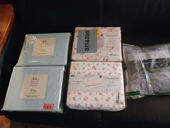 Brand new bed sheets 5 full size sheets really nice brands all for 40 doll or 10 doll each