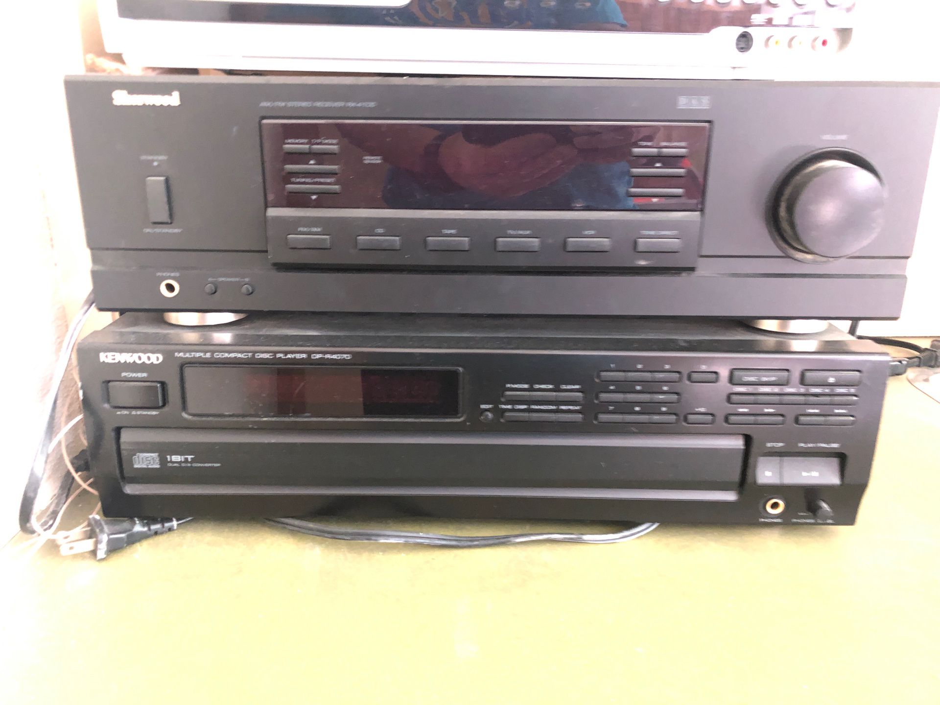 Sherwood received and kenwood 5 disc