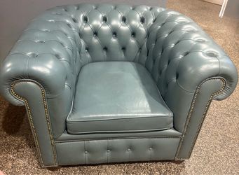 Teal Leather Chair