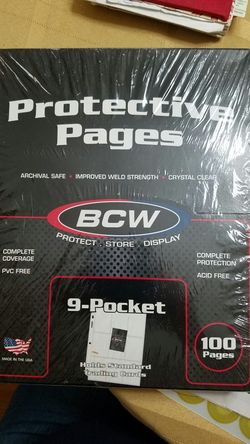 9 pockets protective pages.