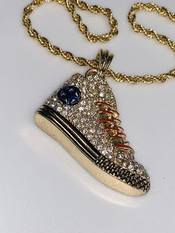 22k stainless steel CONVERSE sneaker necklace