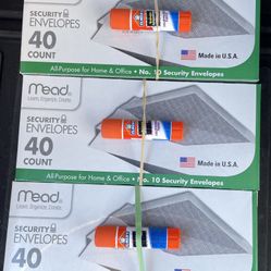 Mead Envelopes Box Of 40 W/ New Glue stick