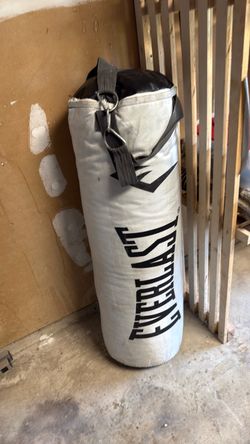 Boxing bag with stand and gloves