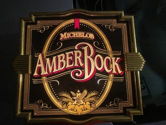 Michelob Amber Bock Light Up Sign