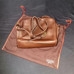 Vintage COACH Metropolis Brown Leather Crossbody Purse w/bag