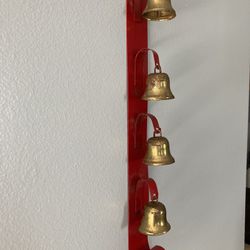 Vintage Door Bells. Brass Type Bells Mounted To Metal.   ***READ BELOW
