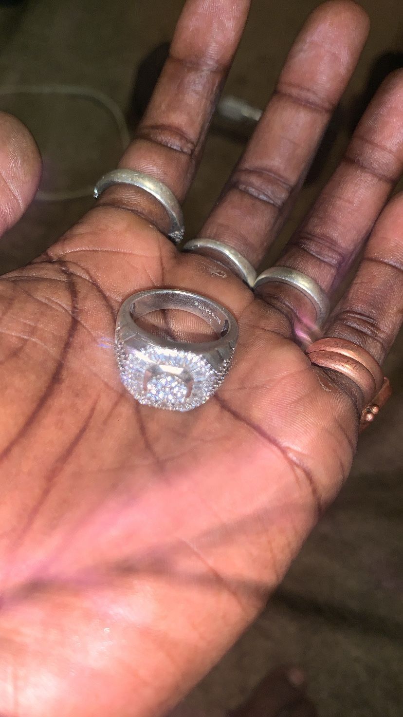 Moissanite,sterling Silver925 Men’s Ring