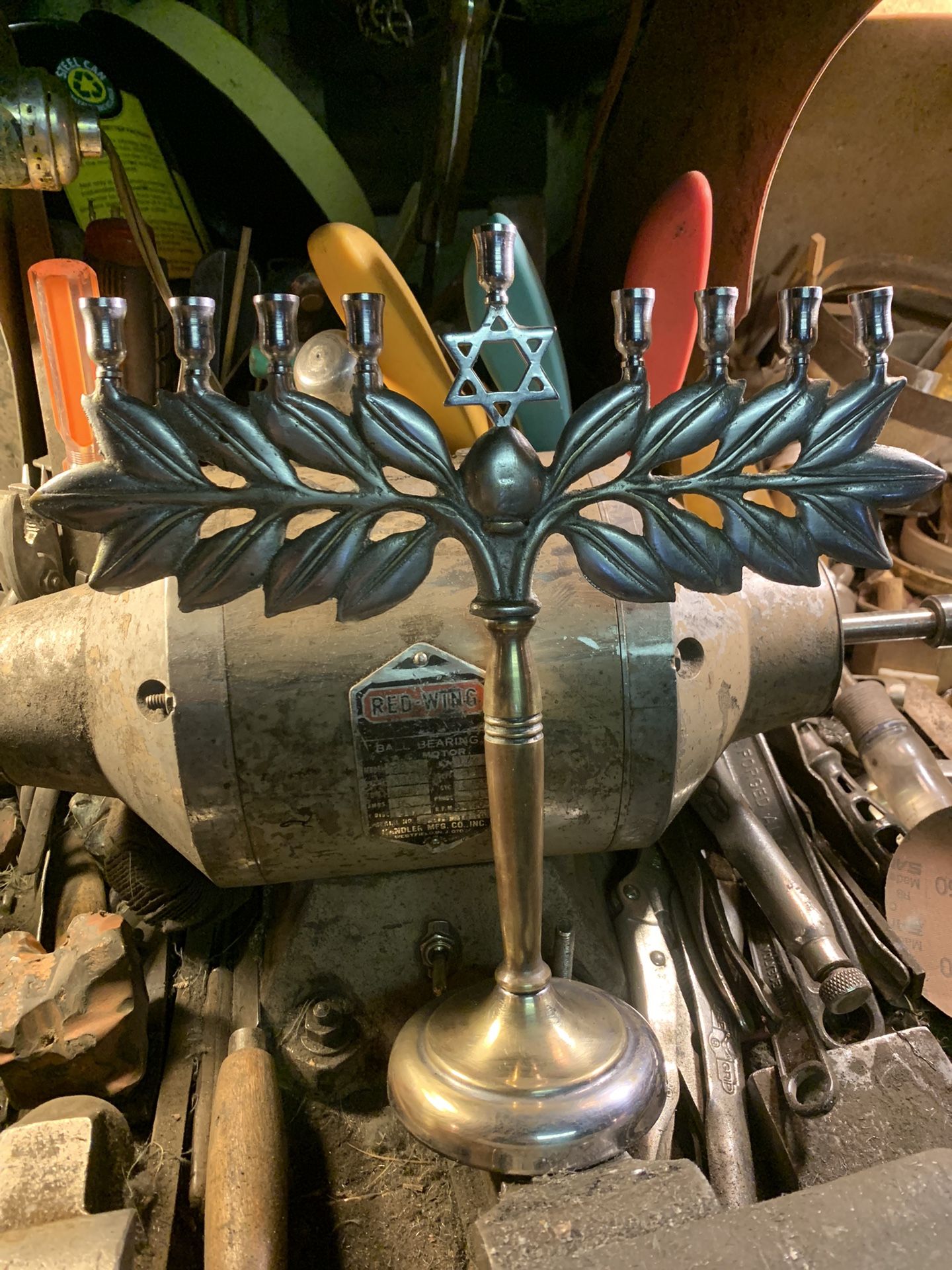 Heavy Brass Menorah