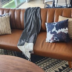 Brittany 81.5'' Vegan Leather Convertible Sofa
 (Sleeper)
