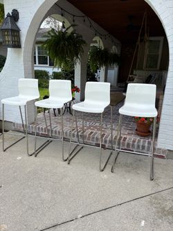 IKEA Glen white counter height bar stools