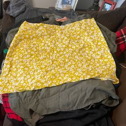Yellow Floral Skirt
