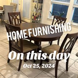 Furniture table with four chair