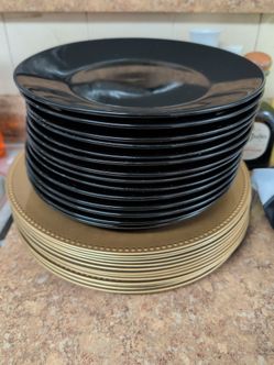 Plates plastics c & glass