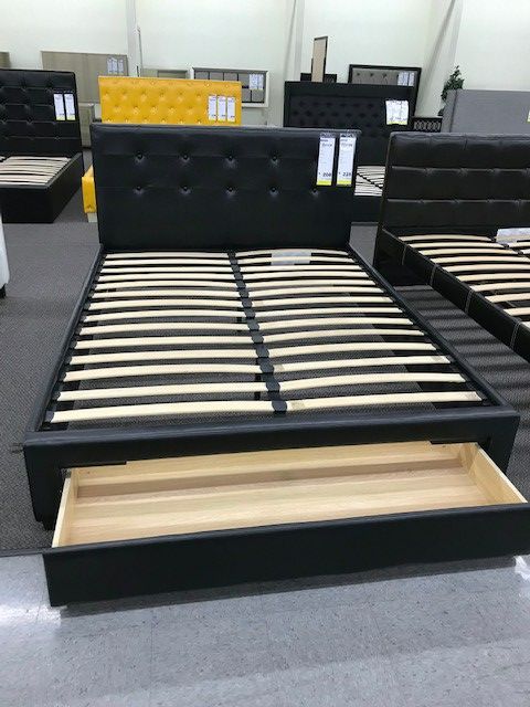 Queen Bed With Drawer and Mattress Included!