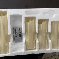 Flickering Flame LED Wax Candles