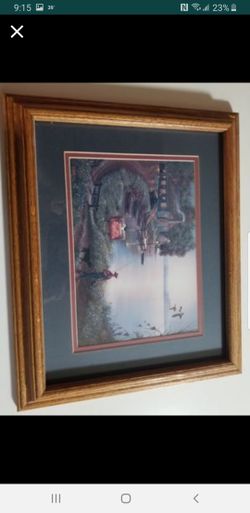 COCA-COLA* 17 INCH WOOD FRAMED PICTURE *
